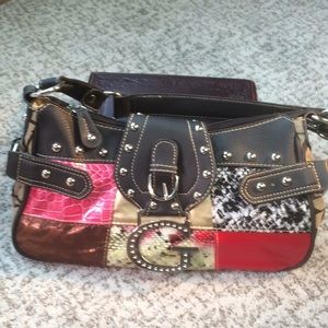 Multi colored patchwork purse